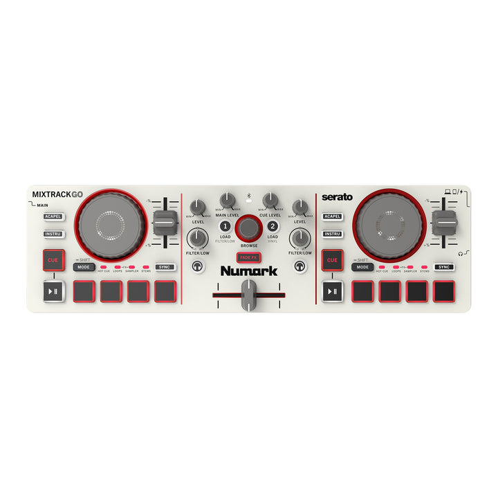 Numark Numark Mixtrack Go Portable 2-Deck DJ Controller with Stems Control (Cream)