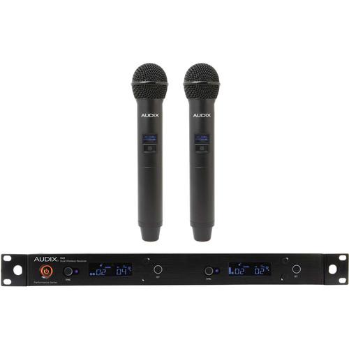 Audix AP42OM5B Receiver With Two Handheld Transmitters (554Mhz-586Mhz)