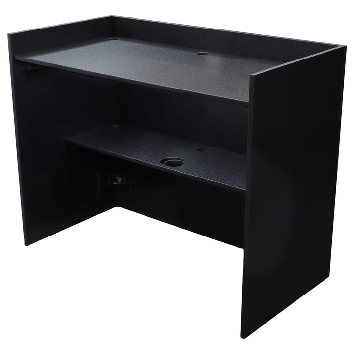 Odyssey PDJBOOTH483824BLACK Wood Werks Folding DJ Booth for mobile DJs - Black 48 x 24 x 38 in