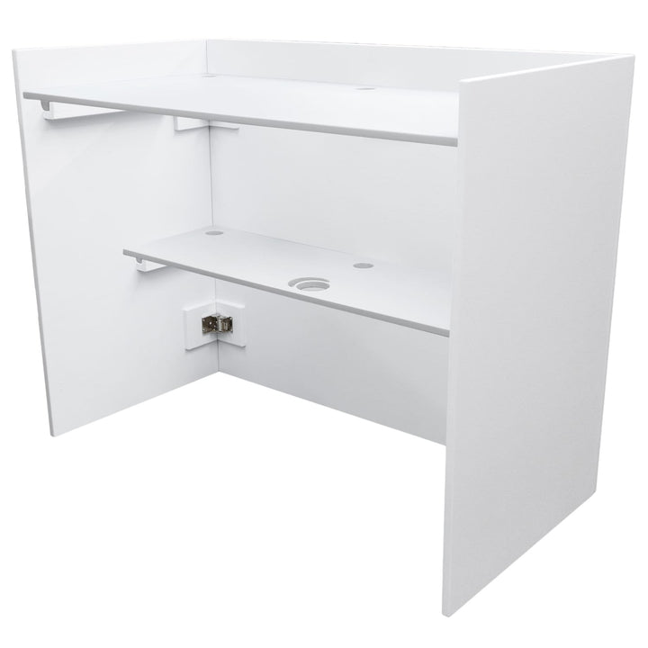 Odyssey PDJBOOTH483824WHITE Wood Werks Folding DJ Booth for mobile DJs - White 48 x 24 x 38 in