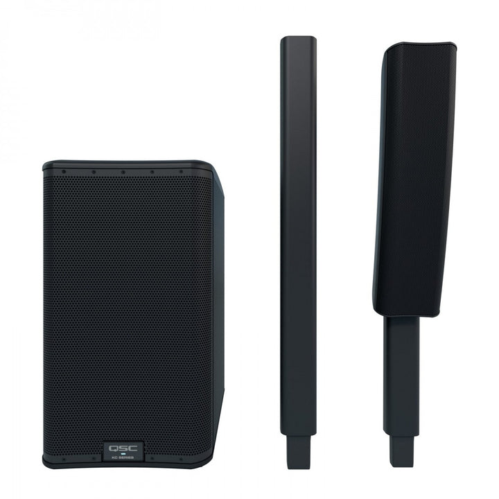 QSC KC12S 3000W 12" Active Column Subwoofer (Black) – with KC12 column components