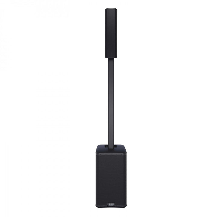 QSC KC12T Dual 4" Column Loudspeaker with Pole (Black) – assembled on the KC12 system
