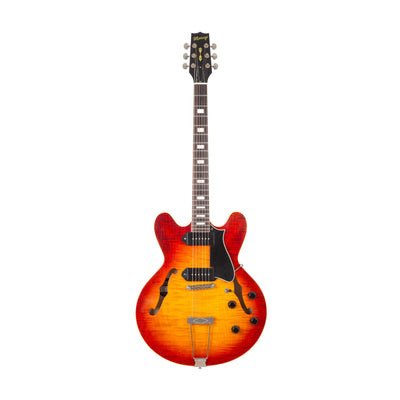 Heritage Guitars H-530 Custom Core Artisan Aged Hollow Body Electric Guitar (Dark Cherry Sunburst)