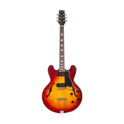 Heritage Guitars H-530 Custom Core Hollow Body Electric Guitar (Dark Cherry Sunburst)