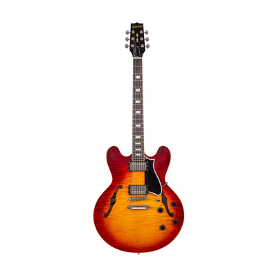 Heritage Guitars H-535 Custom Core Semi-Hollow Electric Guitar (Dark Cherry Sunburst)