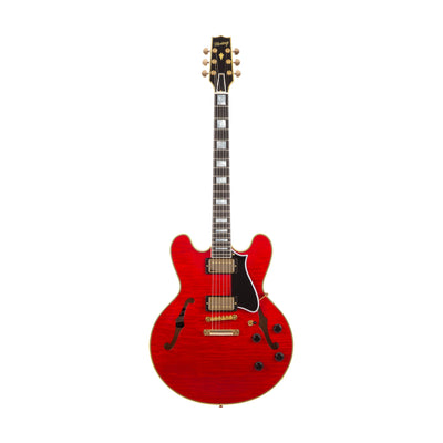 Heritage Guitars H-555 Custom Core Semi-Hollow Electric Guitar (Transparent Cherry)
