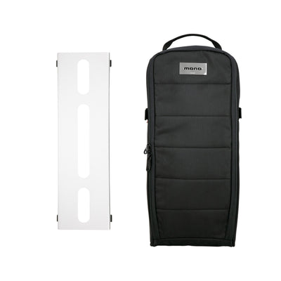 MONO Pedalboard Lite+ with Tick+ Accessory Case 2.0 Bundle (Silver) - Pedal Boards