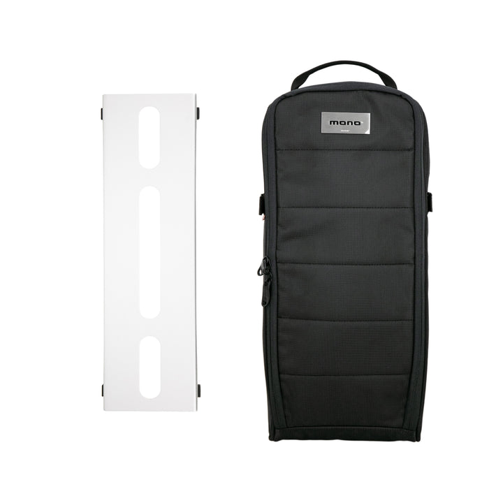 MONO Pedalboard Lite+ with Tick+ Accessory Case 2.0 Bundle (Silver) - Pedal Boards