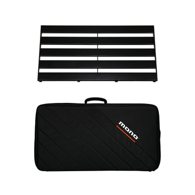 MONO Pedalboard Rail Large with Stealth Pro Accessory Case Bundle (Black) - Pedal Boards