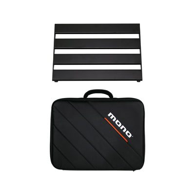 MONO Pedalboard Rail Small with Stealth Club Accessory Case Bundle (Black) - Pedal Boards