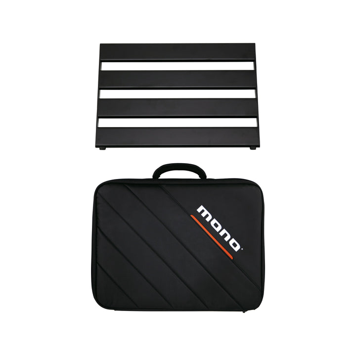MONO Pedalboard Rail Small with Stealth Club Accessory Case Bundle (Black) - Pedal Boards