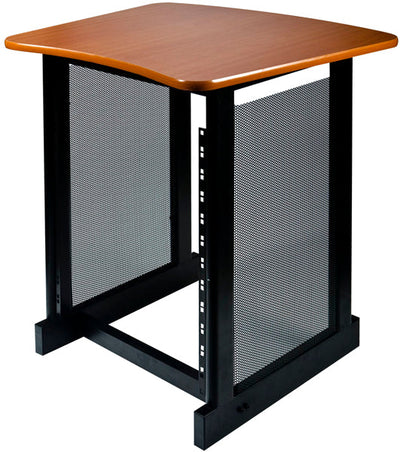Yorkville Yorkville SDR 12-Space Side Rack with Woodgrain Top