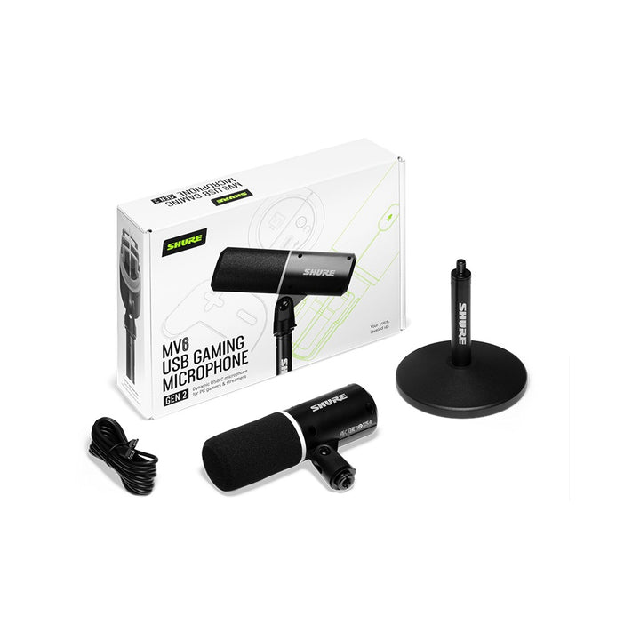 Shure Shure MV6 Gen 2 USB-C Dynamic Gaming Microphone (Black)