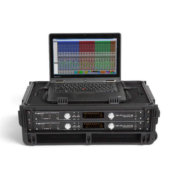 SKB SKB 1SKB-ISF2U Injection Molded 2U Studio Flyer Rack Case (Black) - Cases & Transport Accessories