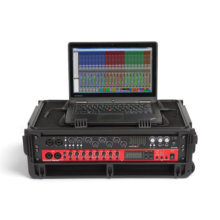 SKB SKB 1SKB-ISF2U Injection Molded 2U Studio Flyer Rack Case (Black) - Cases & Transport Accessories
