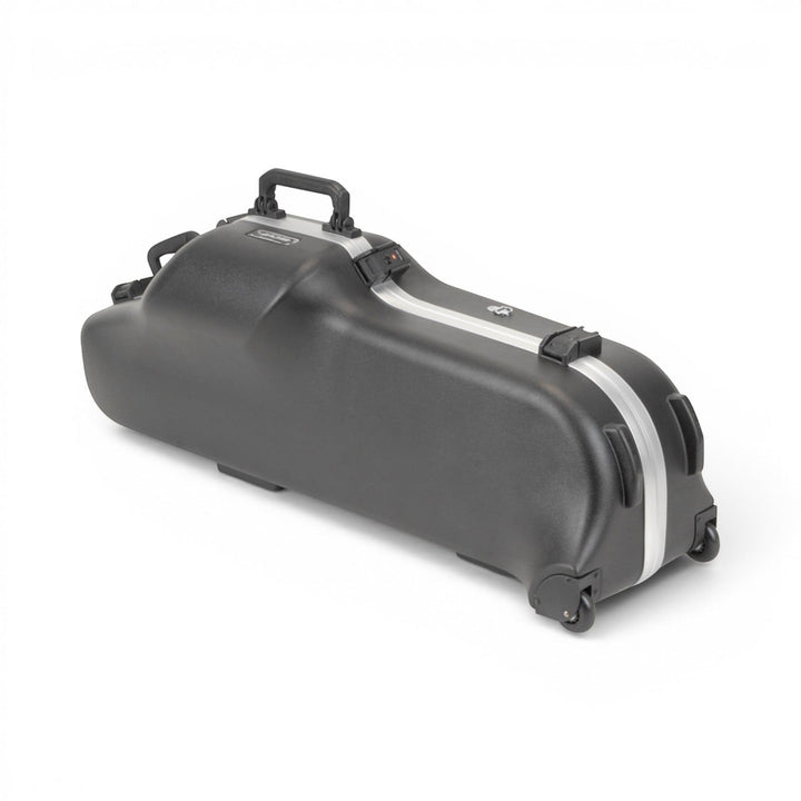 SKB SKB 1SKB-455W Contoured Pro Baritone Sax Case with Wheels (Black) - Instrument Cases