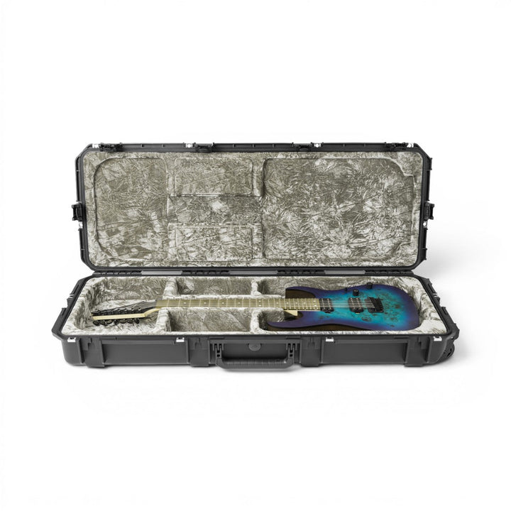 SKB SKB iSeries 4214-OP Waterproof Open Cavity Electric Guitar Flight Case (Black) - Instrument Cases
