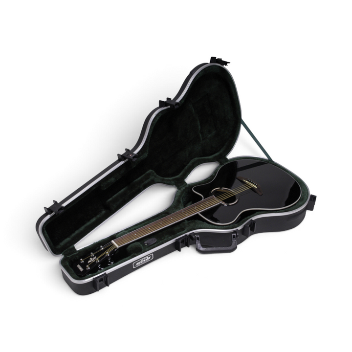 SKB SKB 1SKB-30 Thin-line AE / Classical Deluxe Guitar Case (Black) - Instrument Cases