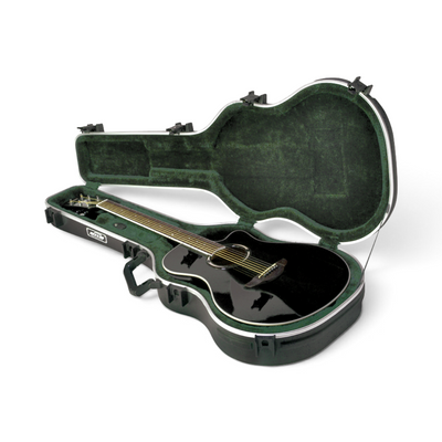 SKB SKB 1SKB-30 Thin-line AE / Classical Deluxe Guitar Case (Black) - Instrument Cases