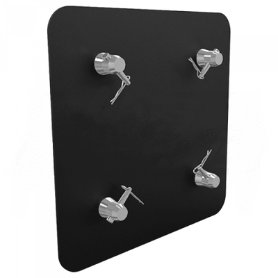 Global Truss Global Truss F34-SQ-4137H-BLACK Aluminum Base Plate for F34 - 16in x 16in (Black)