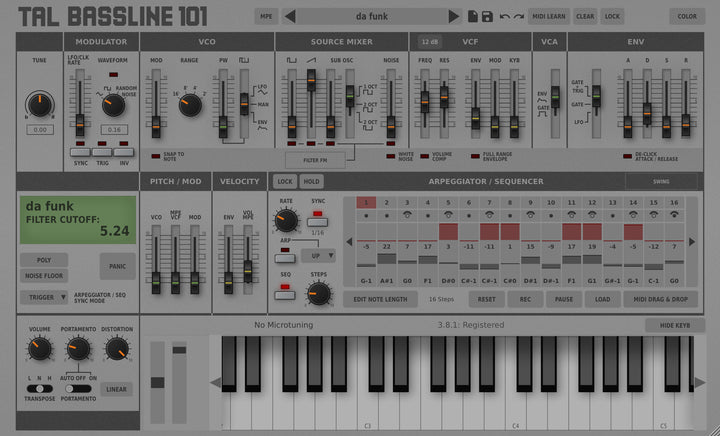 TAL SOFTWARE TAL BassLine-101