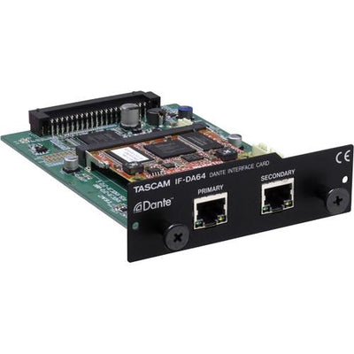 Tascam IF-DA64 64-Channel Dante Interface Card For DA-6400 64-Channel Recorder