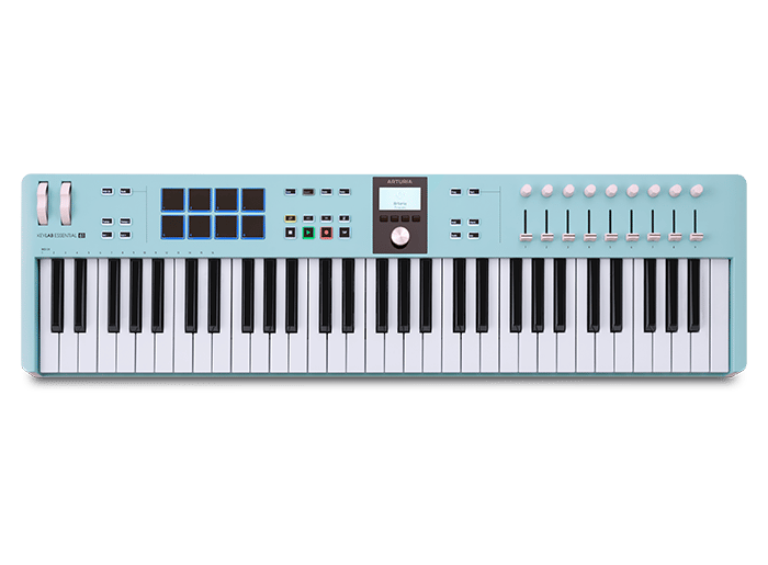 Arturia KEYLAB ESSENTIAL 61 MK3 Universal MIDI Controller - 61 Keys (Aquamarine)