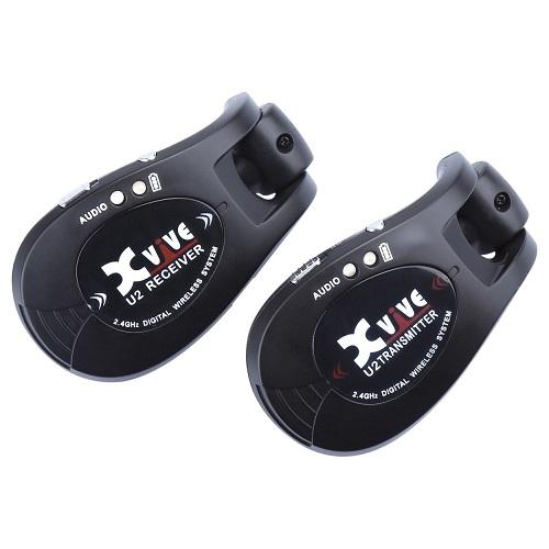 Xvive XVIVE-U2/BLACK Guitar Wireless System with 1/4" transmitter and 1/4" receiver - DJ Accessories