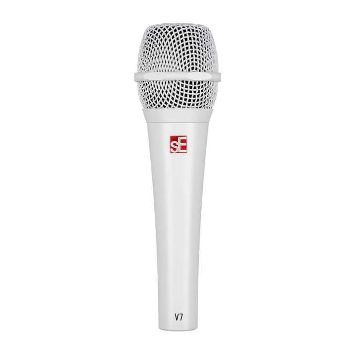 SE Electronics V7WHITE Studio-grade Handheld Microphone Supercardioid in White – front view