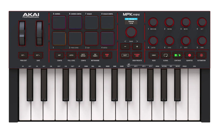 Akai MPK MINI IV Compact Keyboard And Pad Controller (Black) - 25 Keys